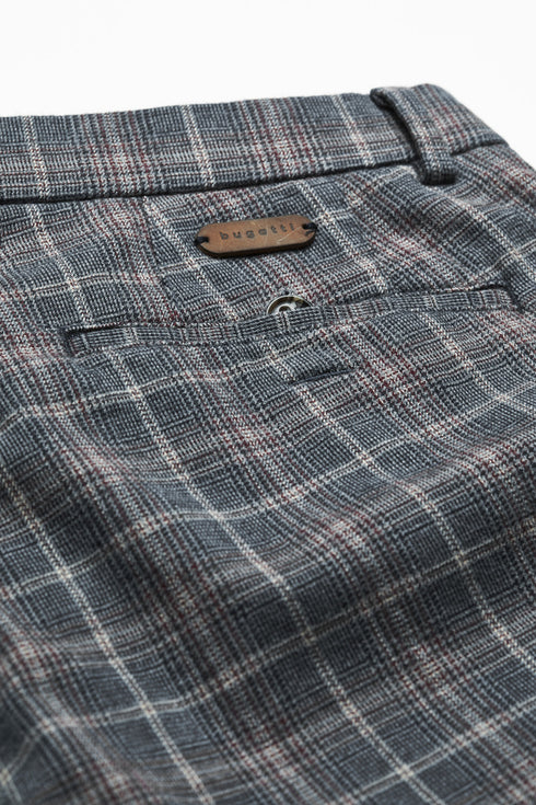 Yarn Dyed Check Pants - Blue